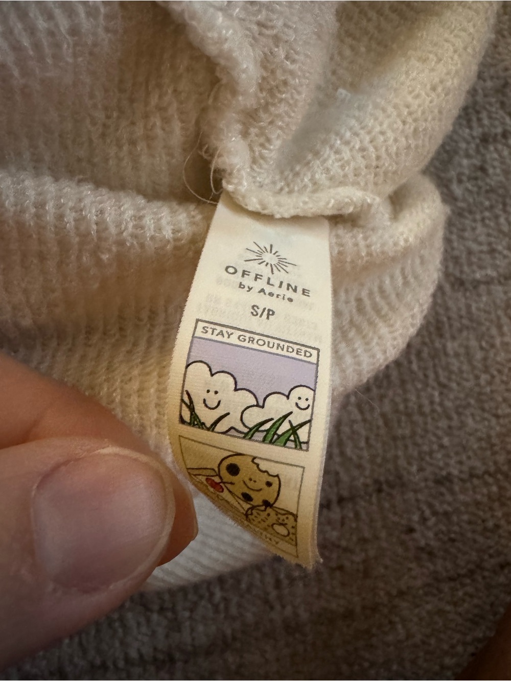 OFFLINE By Aerie Keep It 100 Terry Full Zip Hoodie, Heathered Frost - Picture 12 of 14
